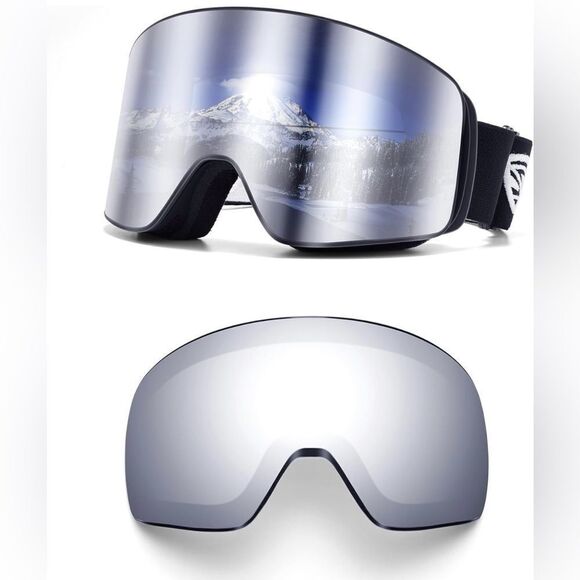 Snowboard And Skiing Googles Anti-Fog 2 Lens VLT 10% S3 NWT - Picture 1 of 7